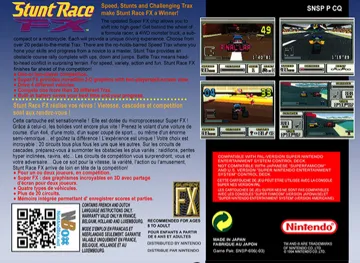 Stunt Race FX (Europe) box cover back